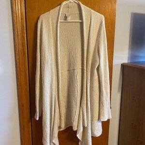 Chicos White and Gold Cardigan - size 2